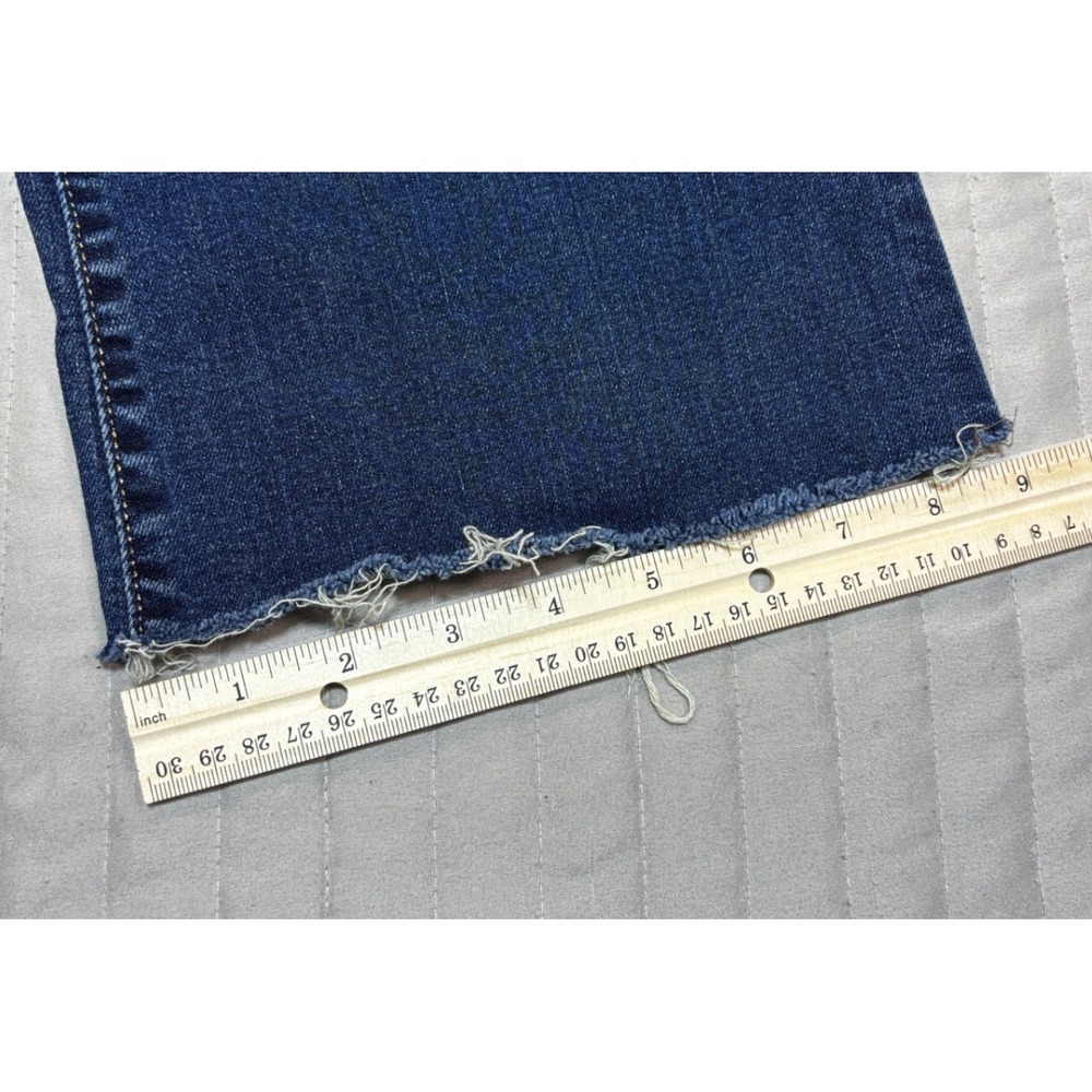 Lauren Ralph Lauren Jeans Womens 10 Dark Wash Raw Hem Bootcut Stretch Denim - Picture 9 of 11